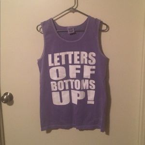 Letters Off Bottoms Up Sorority Spring Break Tank